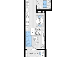 Продается Студия ЖК Резиденция морей, корпус В, 30.1  м², 8172150 рублей