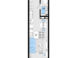 Продается Студия ЖК Резиденция морей, корпус В, 29.22  м², 7801740 рублей