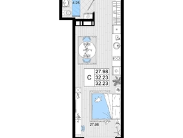 Продается Студия ЖК Резиденция морей, корпус В, 32.23  м², 8750445 рублей