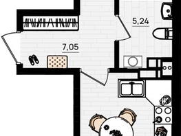Продается 1-комнатная квартира ЖК Резиденция морей, корпус Е, 54.73 м², 11493300 рублей