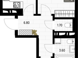 Продается 2-комнатная квартира ЖК На Высоком берегу, 53.75 м², 14243750 рублей