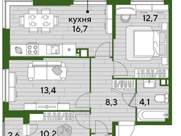 Продается 3-комнатная квартира ЖК DOGMA PARK (Догма парк), литера 11, 69.5  м², 9966300 рублей