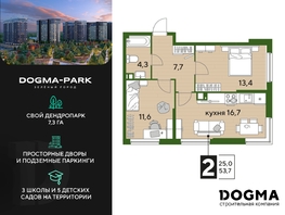 Продается 2-комнатная квартира ЖК DOGMA PARK (Догма парк), литера 10, 53.4 м², 8570700 рублей