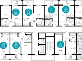 Продается 2-комнатная квартира ЖК Лестория, дом 2, 44.4  м², 20545160 рублей