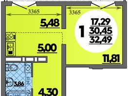 Продается Студия ЖК Город у моря, литера 23, 32.49  м², 6858999 рублей