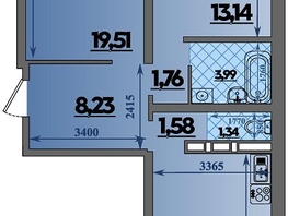 Продается 2-комнатная квартира ЖК Город у моря, литера 23, 66.66 м², 9619999 рублей
