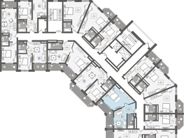Продается 2-комнатная квартира АО Нескучный сад, корпус 1, 47.4  м², 42809890 рублей