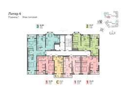 Продается 1-комнатная квартира ЖК Теплые края, литер 4, 35.9  м², 6300450 рублей