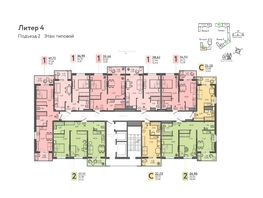 Продается 1-комнатная квартира ЖК Теплые края, литер 4, 41.72  м², 5423600 рублей