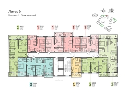 Продается 2-комнатная квартира ЖК Теплые края, литер 6, 59.99  м², 7198800 рублей