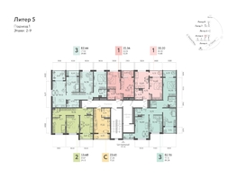 Продается 3-комнатная квартира ЖК Клубный квартал «Друзья», лит 5, 80.15  м², 10740100 рублей