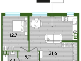 Продается 1-комнатная квартира ЖК DOGMA PARK (Догма парк), литера 10, 60.4  м², 9144560 рублей