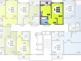 Продается 1-комнатная квартира ЖК Парк у дома, литера 8.3, 36.8  м², 8202719 рублей