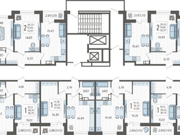 Продается 2-комнатная квартира ЖК Смородина, литера 14, 49.86  м², 6830820 рублей