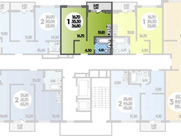 Продается 1-комнатная квартира ЖК Парк у дома, литера 8.3, 36.8  м², 7716959 рублей