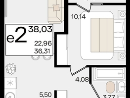Продается 2-комнатная квартира ЖК Патрики, литер 1.3, 38.03  м&sup2;, 10039920 рублей