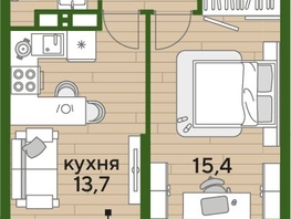 Продается 1-комнатная квартира ЖК DOGMA PARK (Догма парк), литера 3, 38.8  м², 6650320 рублей