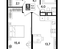 Продается 1-комнатная квартира ЖК DOGMA PARK (Догма парк), литера 17, 38.8 м², 7100400 рублей