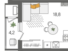 Продается Студия ЖК Рекорд 2, литера 4, 30  м², 7698000 рублей
