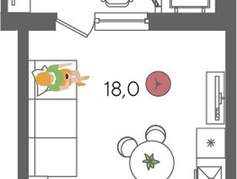 Продается Студия ЖК Рекорд 2, литера 5, 29.2  м², 6940840 рублей