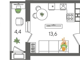 Продается Студия ЖК Рекорд 2, литера 5, 24.7  м², 6577610 рублей