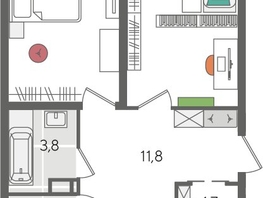 Продается 3-комнатная квартира ЖК Рекорд 2, литера 1, 100.8  м&sup2;, 19686240 рублей
