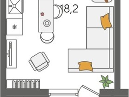 Продается Студия ЖК Рекорд 2, литера 2, 29.5  м², 7091800 рублей