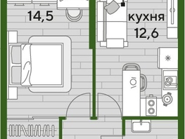 Продается 1-комнатная квартира ЖК DOGMA PARK (Догма парк), литера 5, 38.5  м², 6687450 рублей