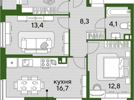 Продается 3-комнатная квартира ЖК DOGMA PARK (Догма парк), литера 18, 70  м², 10255000 рублей
