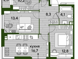 Продается 3-комнатная квартира ЖК DOGMA PARK (Догма парк), литера 21, 69.8  м², 10100060 рублей