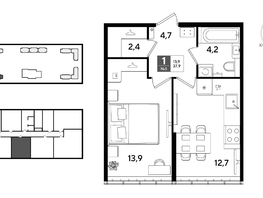 Продается 1-комнатная квартира ЖК DOGMA PARK (Догма парк), литера 22, 37.9  м&sup2;, 7121410 рублей
