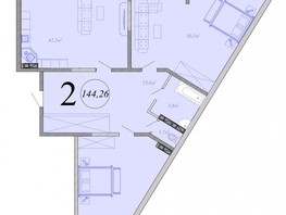 Продается 4-комнатная квартира ЖК Радонеж, блок-секция 5,6, 144.26  м², 15147300 рублей