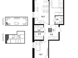 Продается 2-комнатная квартира ЖК DOGMA PARK (Догма парк), литера 22, 67.1  м&sup2;, 10393790 рублей