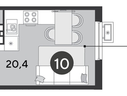 Продается Студия ЖК Парк Победы 2, литера 6, 24  м&sup2;, 5047200 рублей