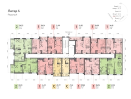 Продается 1-комнатная квартира ЖК Клубный квартал «Друзья», лит 4, 35.6  м², 6123200 рублей