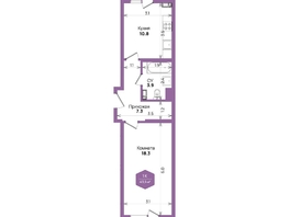 Продается 1-комнатная квартира ЖК Бауинвест, литера 6.1, 43.5  м&sup2;, 7194021 рублей