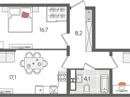 Продается 2-комнатная квартира ЖК Рекорд 2, литера 5, 68.7  м&sup2;, 14165940 рублей
