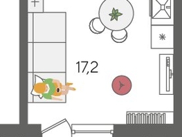Продается Студия ЖК Рекорд 2, литера 2, 27.6  м&sup2;, 8321400 рублей