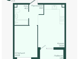Продается 1-комнатная квартира ЖК Ботаника, литер 1.2, 36.2  м&sup2;, 5922320 рублей