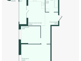 Продается 2-комнатная квартира ЖК Ботаника, литер 1.2, 56.1  м&sup2;, 8055960 рублей