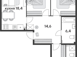 Продается 3-комнатная квартира ЖК Парк Победы 2, литера 31, 93.4  м&sup2;, 13019960 рублей
