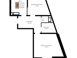 Продается 2-комнатная квартира ЖК Сердце, 63.85  м&sup2;, 22028250 рублей