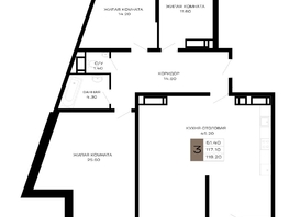 Продается 3-комнатная квартира ЖК Сердце, 119.2  м&sup2;, 48276000 рублей