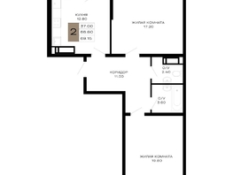 Продается 2-комнатная квартира ЖК Сердце, 69.15  м&sup2;, 28005750 рублей