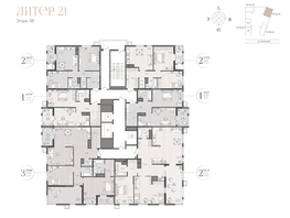 Продается 3-комнатная квартира ЖК Моренуар, литер 21, 110.1  м&sup2;, 24442200 рублей
