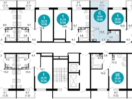 Продается 1-комнатная квартира ЖК Флора, 4 этап, 21  м&sup2;, 10448930 рублей