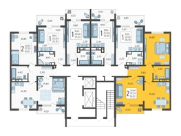 Продается 2-комнатная квартира ЖК Горный квартал, литера 3, 61.2  м&sup2;, 16802000 рублей