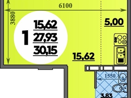 Продается Студия ЖК Восточный, литера 42, 30.15  м&sup2;, 4522000 рублей