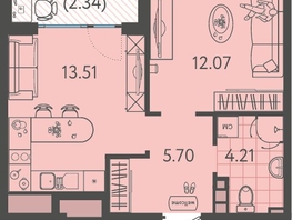 Продается 1-комнатная квартира ЖК Клубный квартал «Друзья», лит 1, 37  м&sup2;, 6031000 рублей