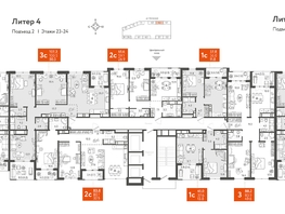 Продается 2-комнатная квартира ЖК Все Свои ВИП, литер 4, 63.65  м&sup2;, 19095000 рублей